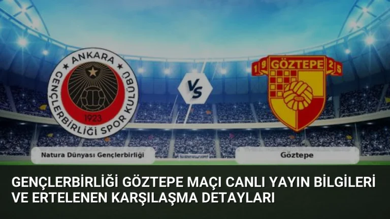 Gençlerbirliği Göztepe Maçı Canlı Yayın Bilgileri ve Ertelenen Karşılaşma Detayları