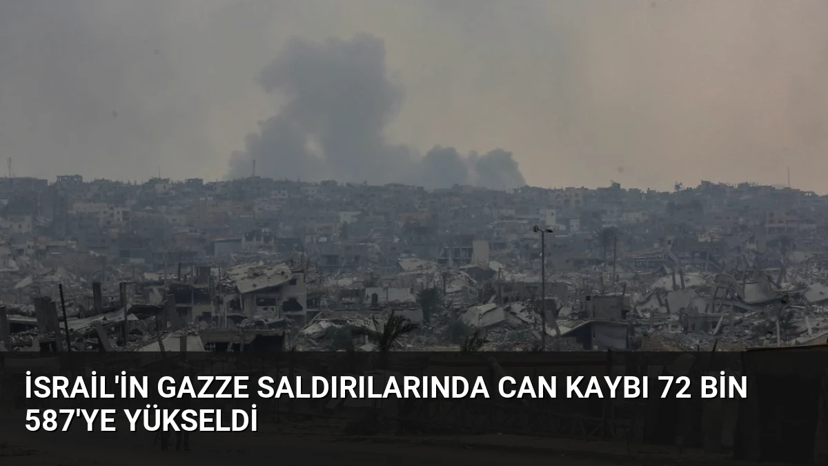 İsrail’in Gazze Saldırılarında Can Kaybı 72 Bin 587’ye Yükseldi