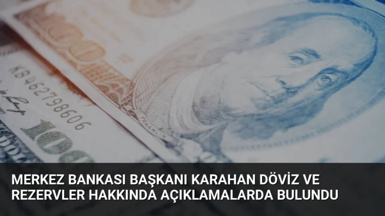 Merkez Bankası Başkanı Karahan Döviz ve Rezervler Hakkında Açıklamalarda Bulundu
