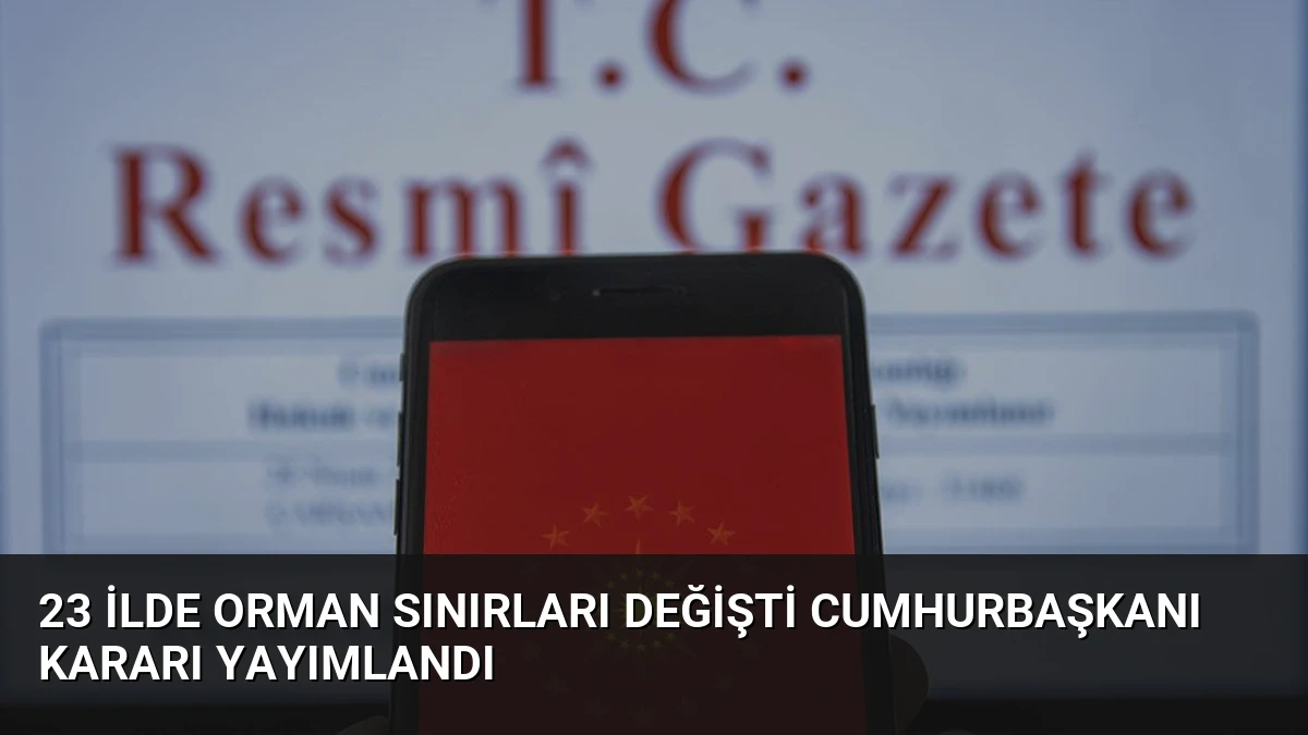 23 İlde Orman Sınırları Değişti Cumhurbaşkanı Kararı Yayımlandı