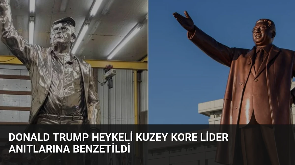 Donald Trump Heykeli Kuzey Kore Lider Anıtlarına Benzetildi