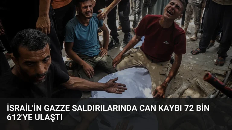 İsrail’in Gazze Saldırılarında Can Kaybı 72 Bin 612’ye Ulaştı