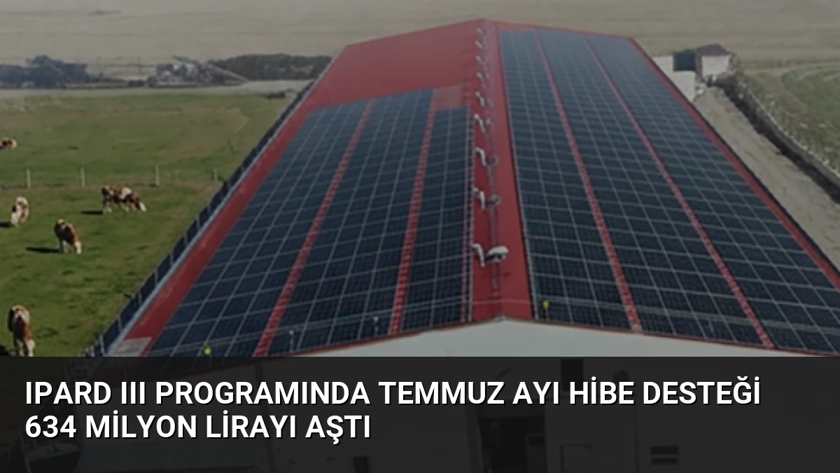 IPARD III Programında Temmuz Ayı Hibe Desteği 634 Milyon Lirayı Aştı