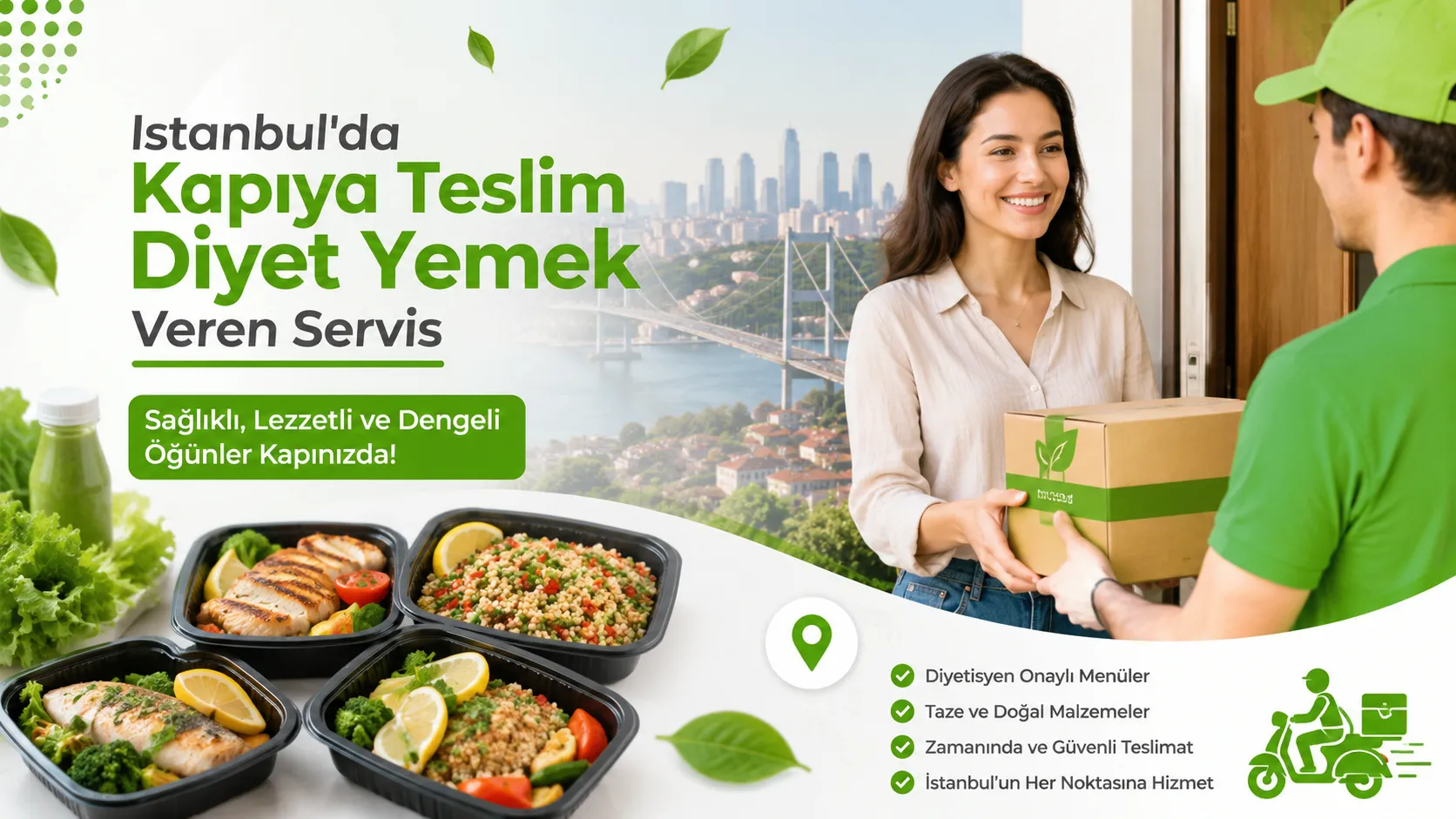 İstanbul’da Kapıya Teslim Diyet Yemek Veren Servis