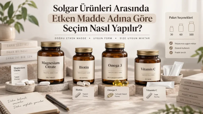 Solgar Ürünleri Arasında Etken Madde Adına Göre Seçim Nasıl Yapılır?