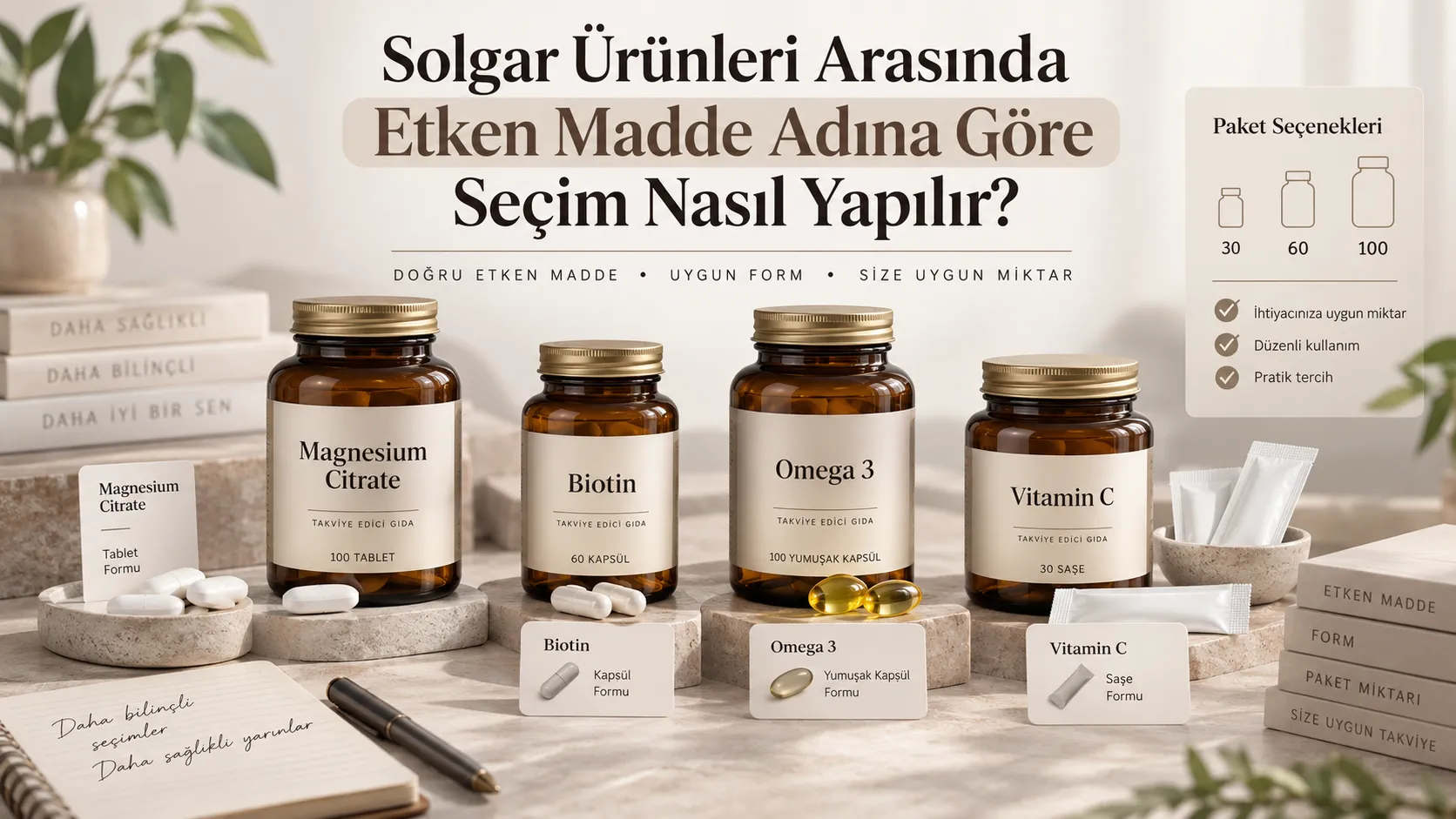 Solgar Ürünleri Arasında Etken Madde Adına Göre Seçim Nasıl Yapılır?