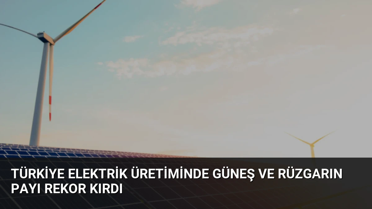 Türkiye Elektrik Üretiminde Güneş ve Rüzgarın Payı Rekor Kırdı