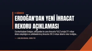 Erdoğan’dan Yeni İhracat Rekoru Açıklaması