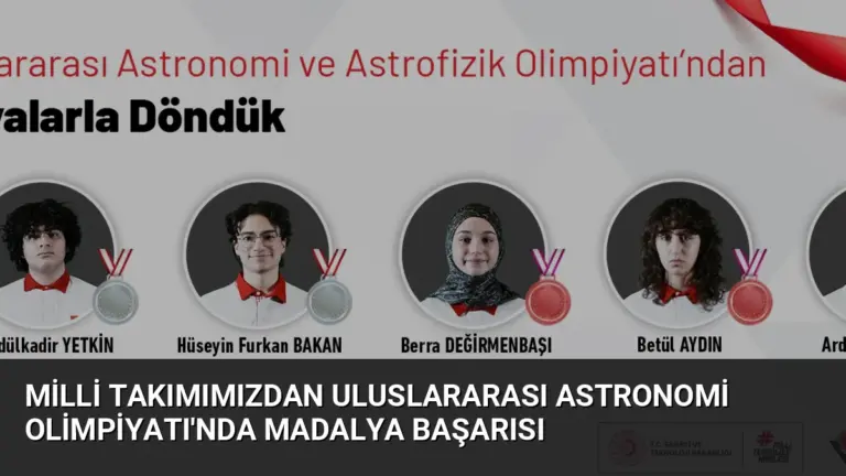 Milli Takımımızdan Uluslararası Astronomi Olimpiyatı’nda Madalya Başarısı