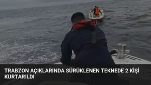 Trabzon Açıklarında Sürüklenen Teknede 2 Kişi Kurtarıldı